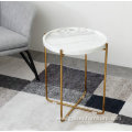 brass gold chrome marble top coffee table